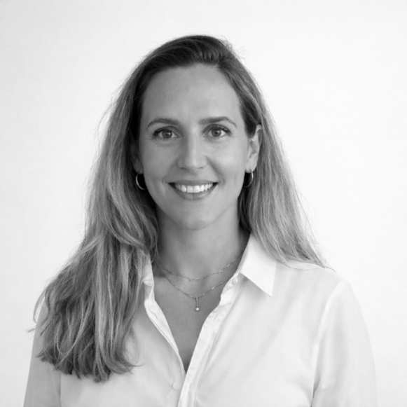 Warm smile in black and white